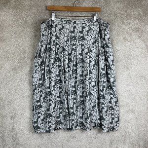 Cotswold Collections Skirt Womens 24 Gray Floral Viscose Midi Zip Lined- 8464